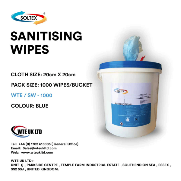 BLUE SANITISING WIPES